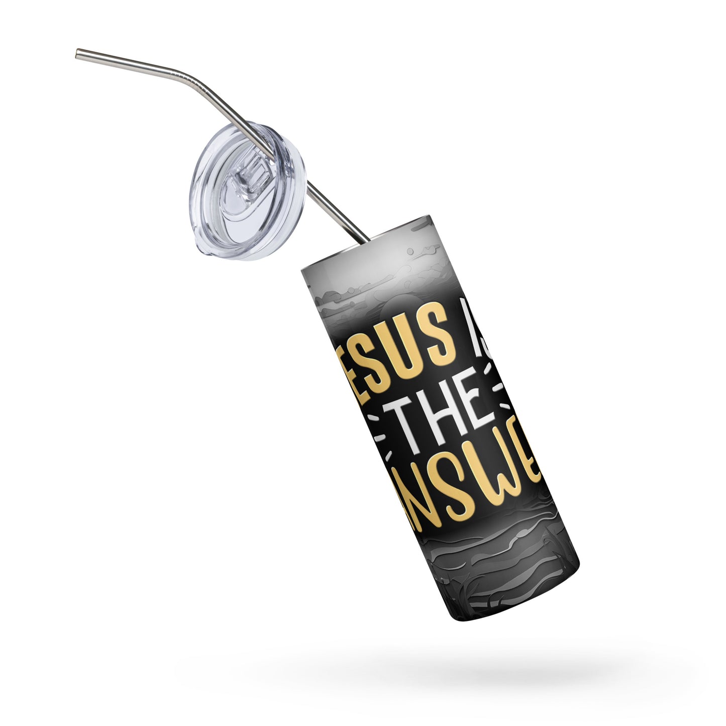 Jesus Is the Answer Custom Stainless-steel tumbler